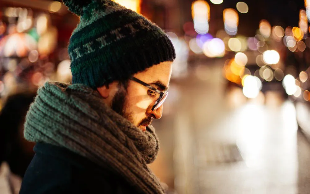 冬天的街道 孤單一人