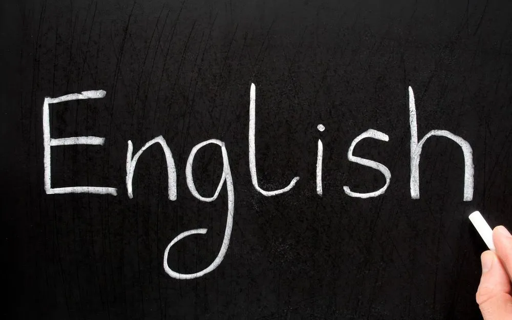 "English" chalkboard