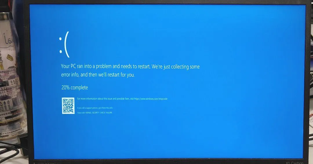windows blue screen of death