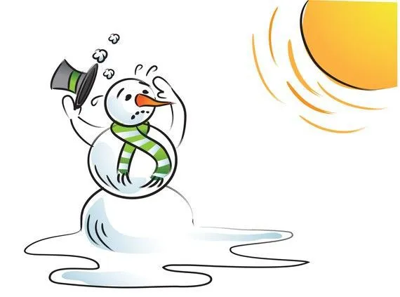 雪人熱溶了