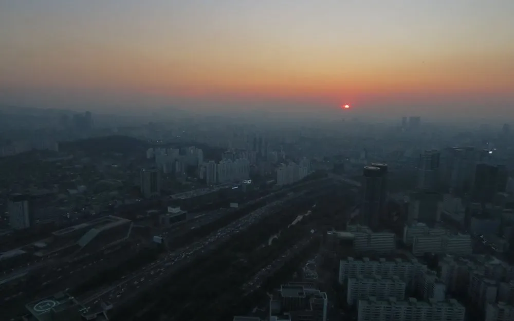 日落 南韓63大樓