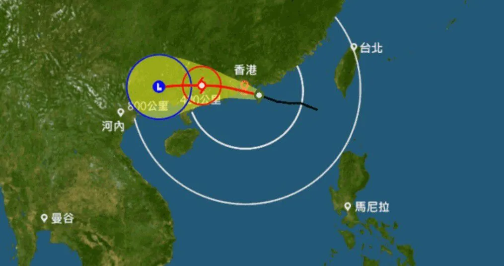 人性化的香港颱風